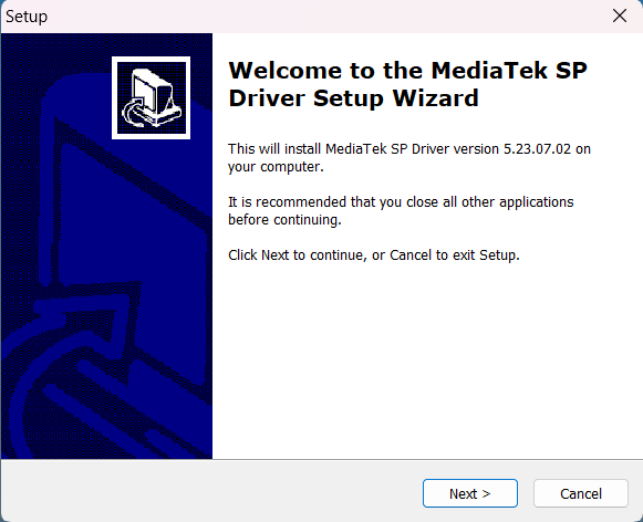 MediaTek USB driver installer